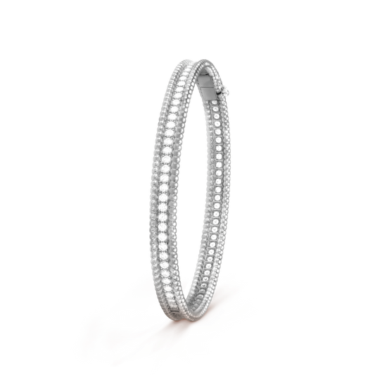 18K Perl̩e Diamonds One Row Bracelet