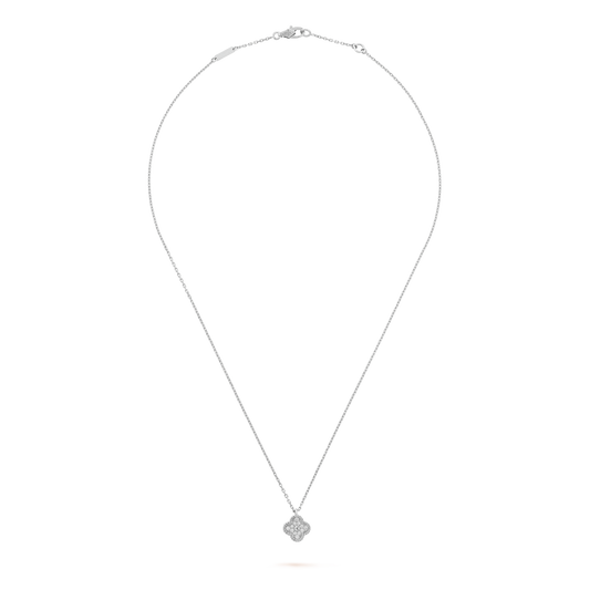 18K Sweet Alhambra Diamond Necklace