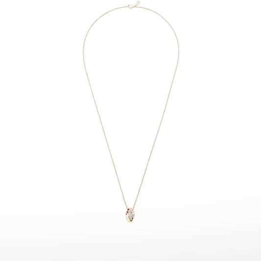 18K Trinity Cushion Diamond Necklace