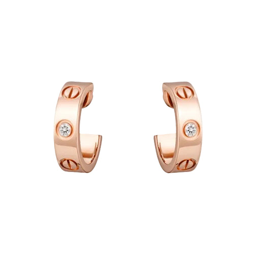 18K Love 2 Diamonds Earrings