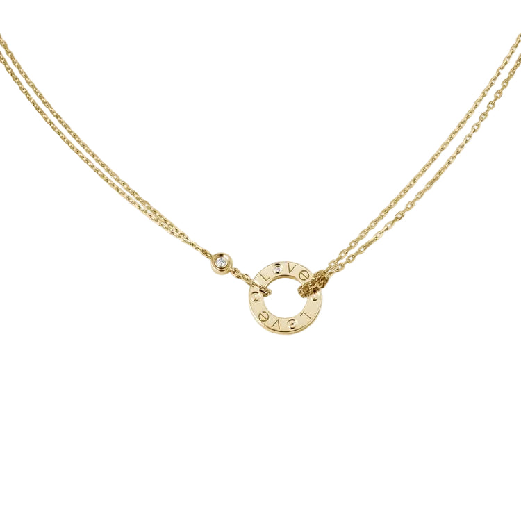 18K Love 2 Diamonds Necklace