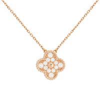 18K Sweet Alhambra Diamond Necklace