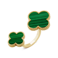 18K Magic Alhambra Malachite Ring
