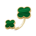 18K Magic Alhambra Malachite Ring