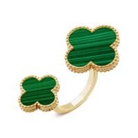 18K Magic Alhambra Malachite Ring