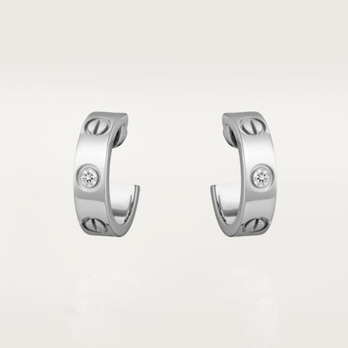 18K Love 2 Diamonds Earrings