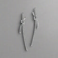 18K T Knot Drop Diamonds Earrings
