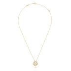 18K Sweet Alhambra Diamond Clover Necklace