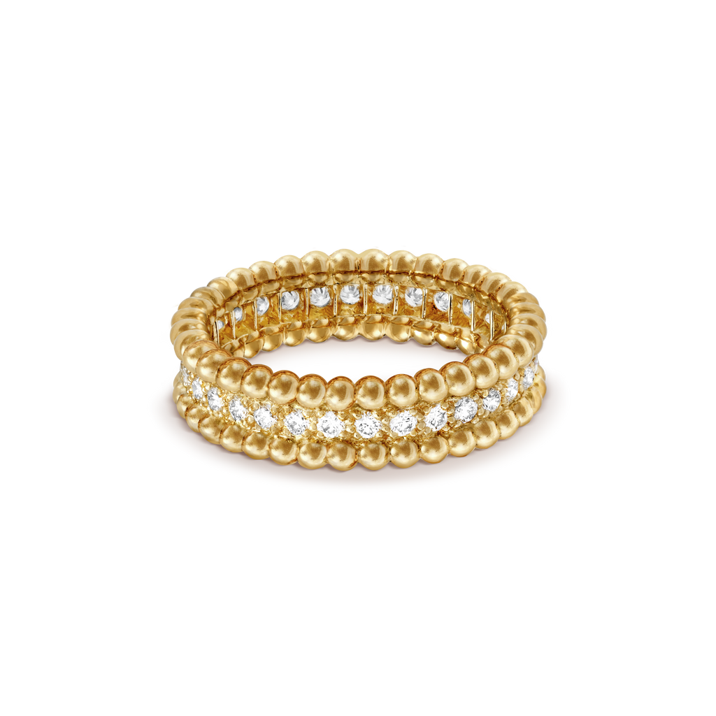18K Perl̩e Diamonds Ring
