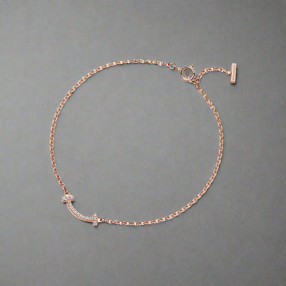 18K T Smile Diamond Bracelet