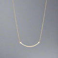 18K T Smile Pendant Necklace