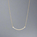 18K T Smile Pendant Necklace