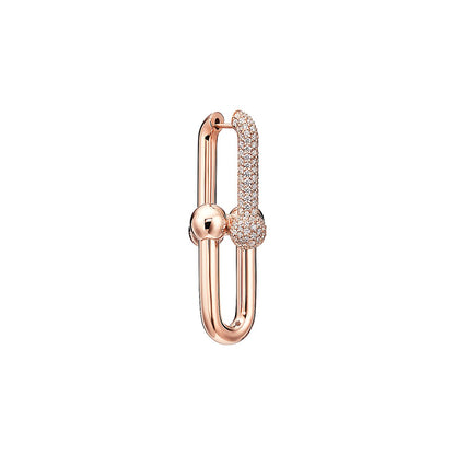18K T HardWear Large Link Diamonds Earrings
