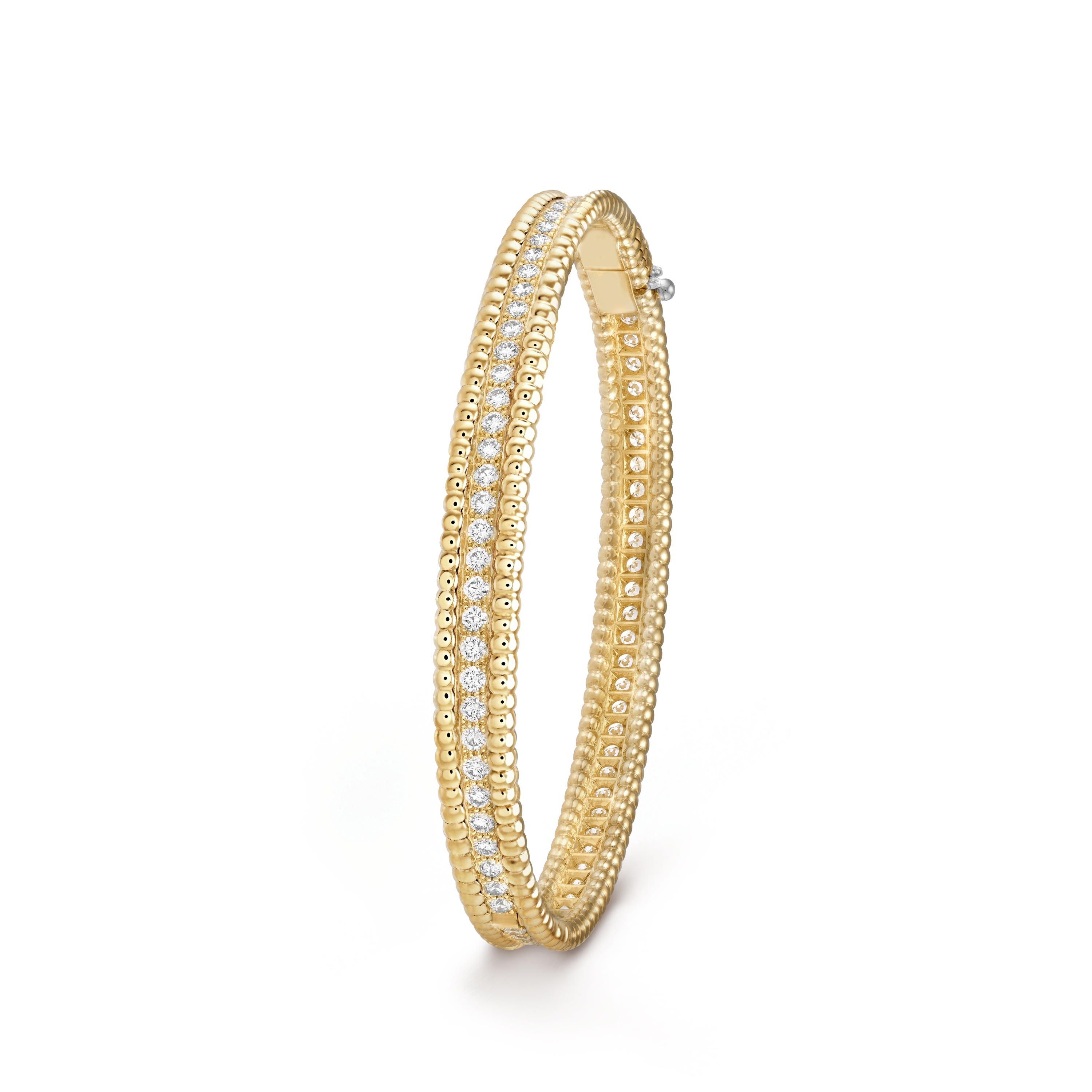 18K Perl̩e Diamonds One Row Bracelet