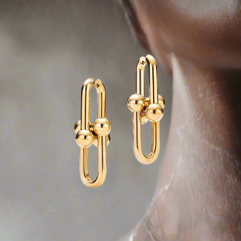 18K T HardWear Extra Large Link Earrings