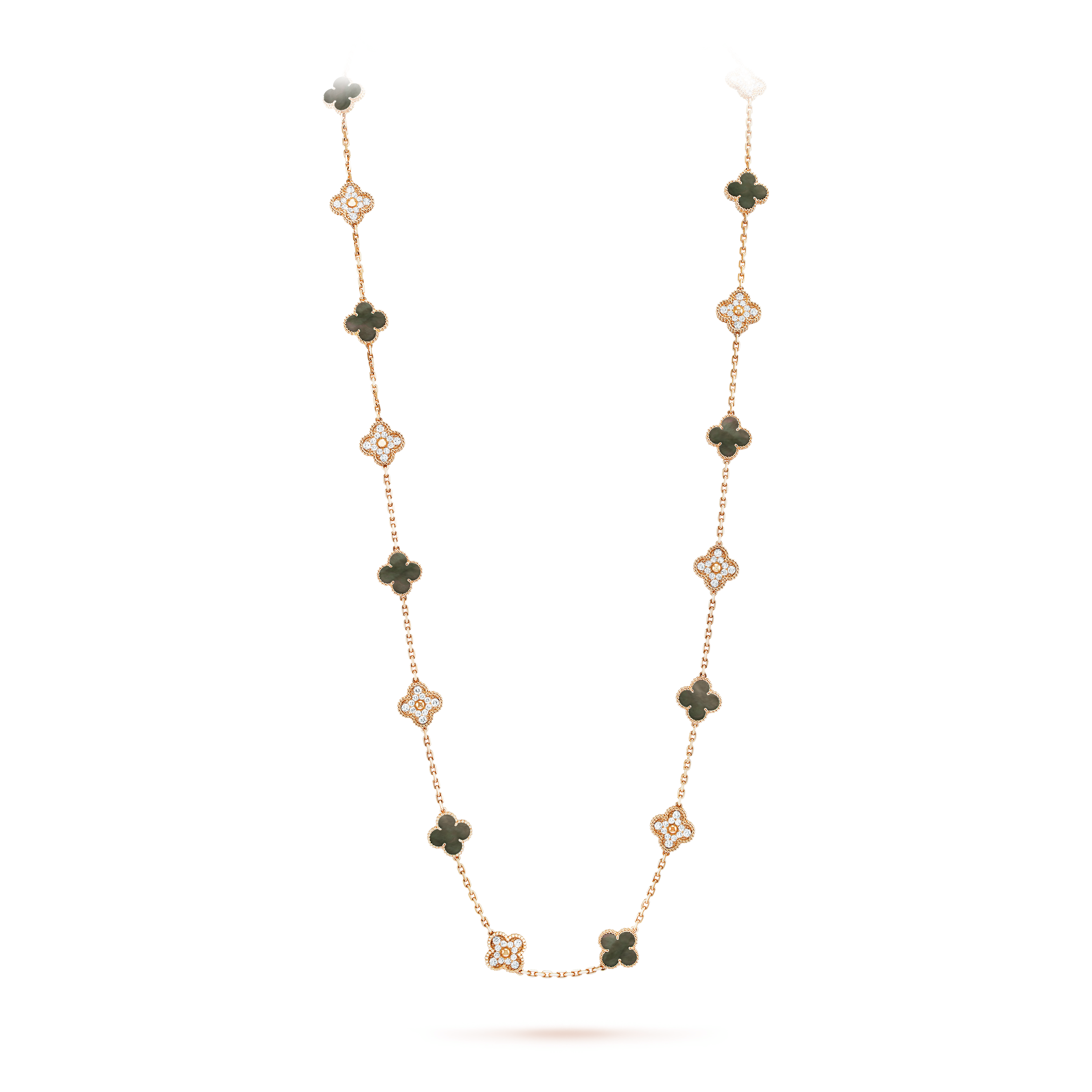 18K Vintage Alhambra 20 Motifs Long Necklace