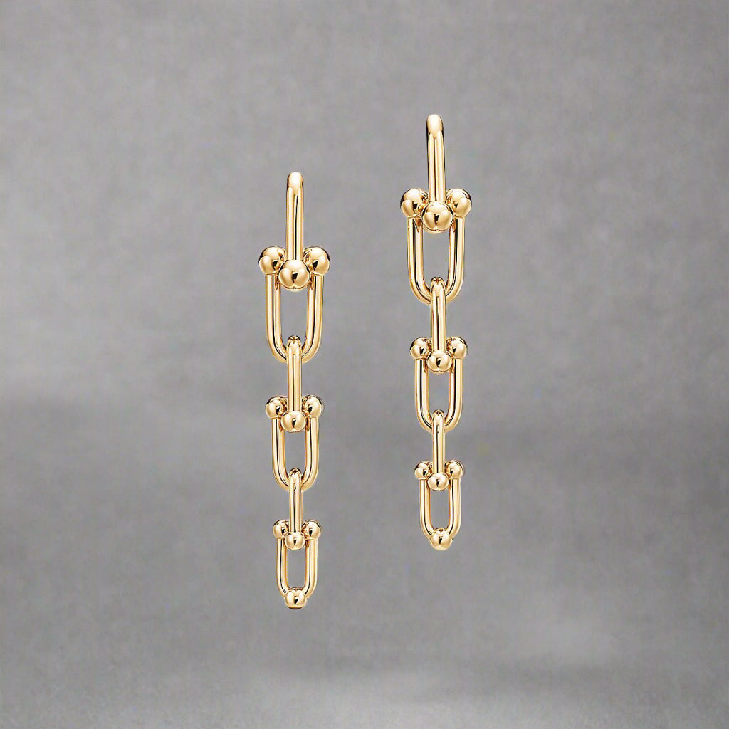 18K T HardWear Graduated Link Earrings