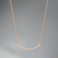 18K T Medium Diamond Pendant Necklace