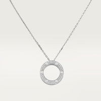 18K Love Diamond-Paved Necklace