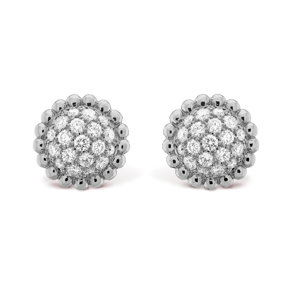 18k Perl̩e Diamonds Earrings