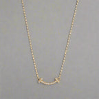 18K T Small Diamond Pendant Necklace