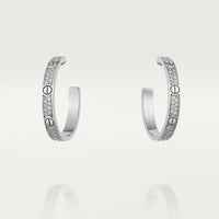 18k Love Pave Diamonds Earrings