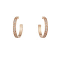 18k Love Pave Diamonds Earrings