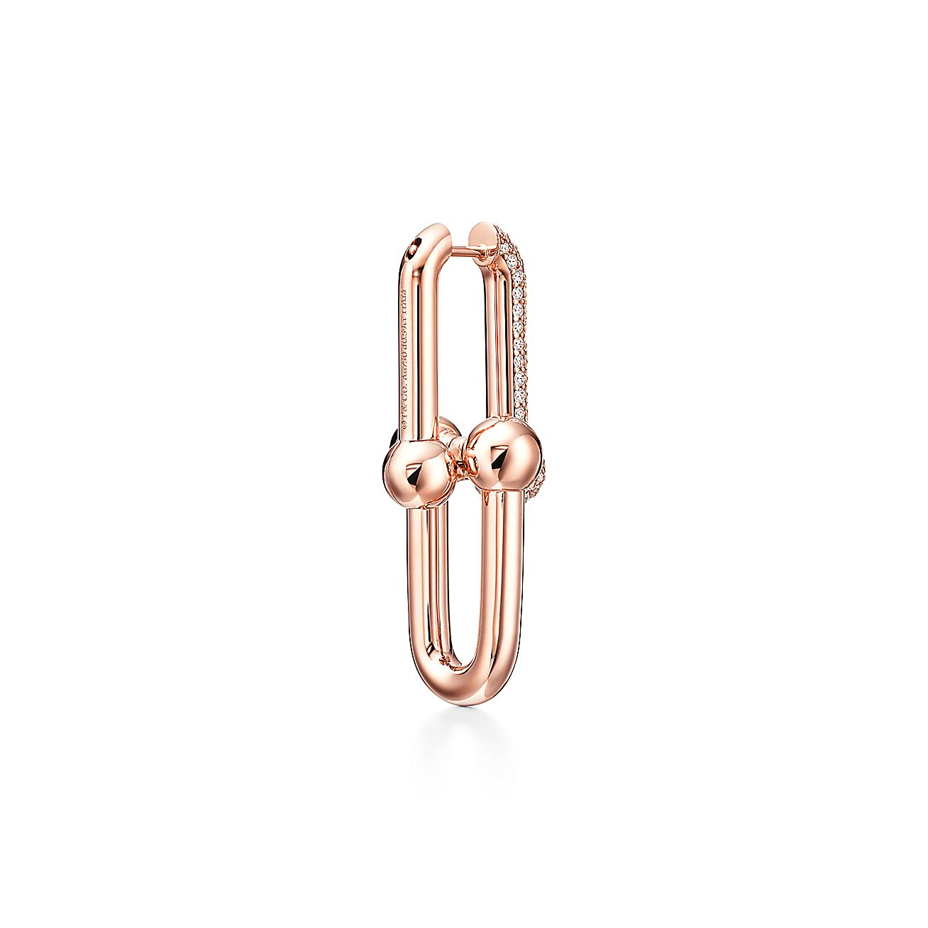 18K T HardWear Large Link Diamonds Earrings