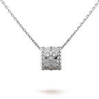 18K Perl̩e Clovers Pendant Necklace