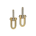 18K T HardWear Large Link Diamonds Earrings