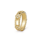 18K Perl̩e Clovers Ring