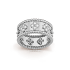 18K Perl̩e Clovers Ring