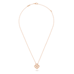 18K Rose Gold Sweet Alhambra Diamond Necklace