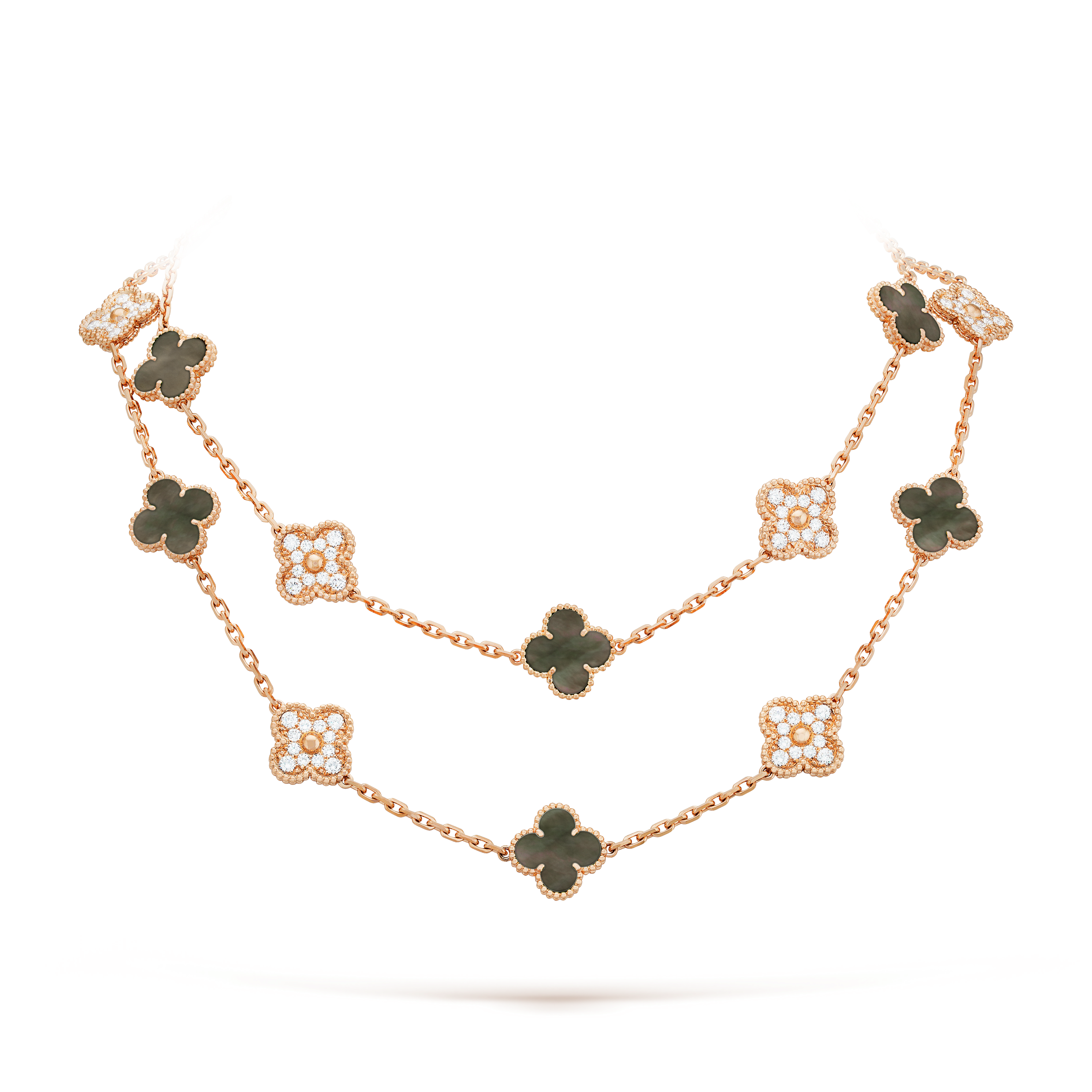 18K Vintage Alhambra 20 Motifs Long Necklace