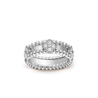 18K Perl̩e Clovers Ring