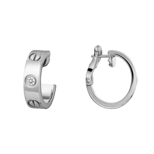 18K Love 2 Diamonds Earrings