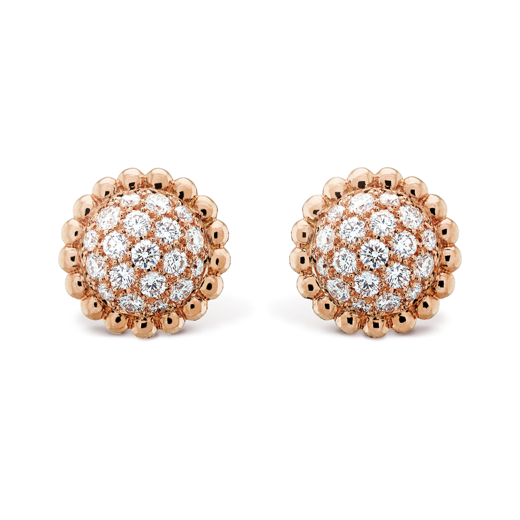 18K Perl̩e Diamonds Earrings