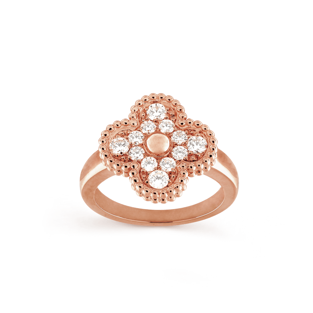 18K Vintage Alhambra Diamonds Ring