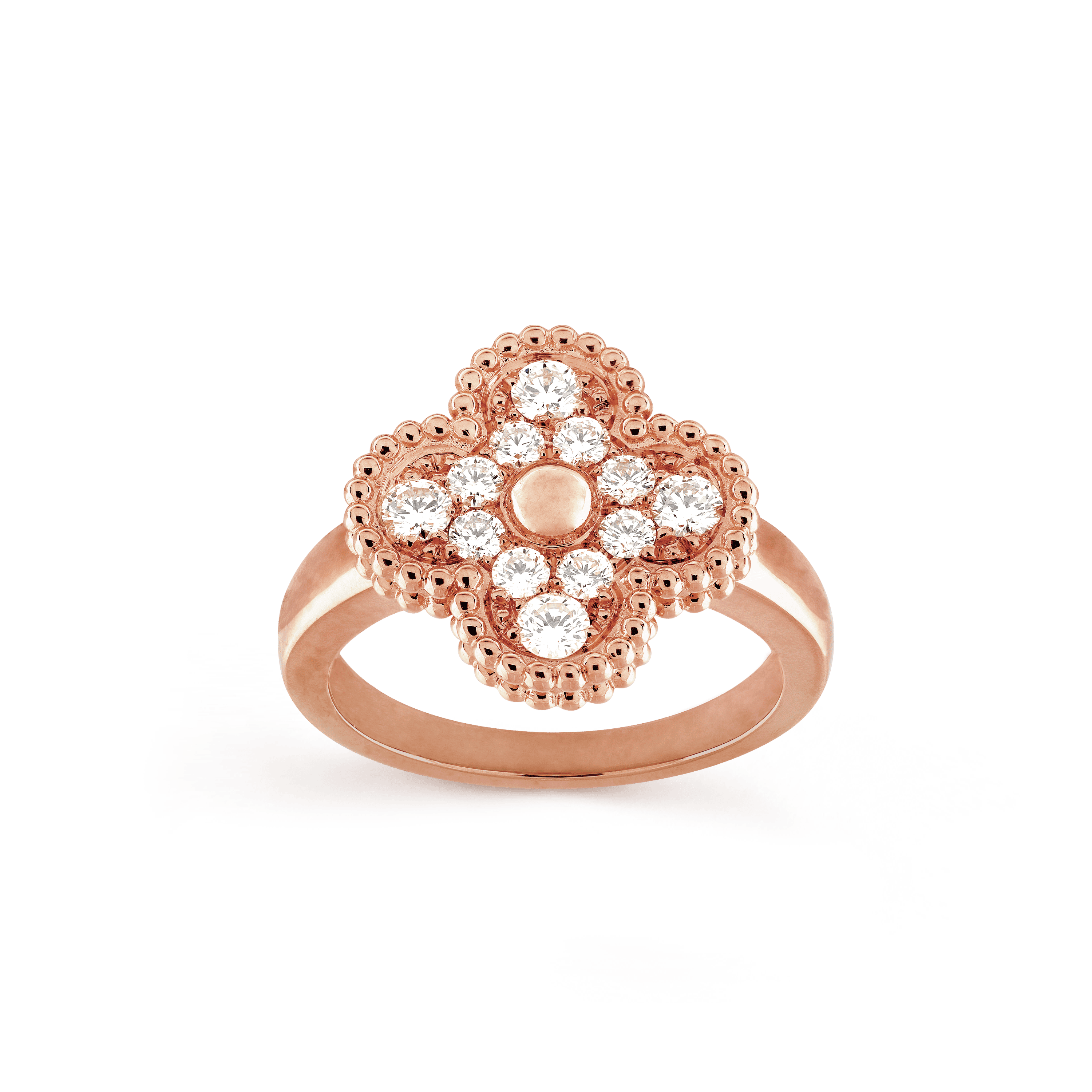 18K Vintage Alhambra Diamonds Ring