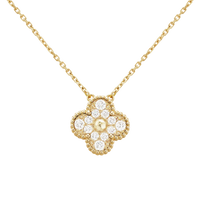 18K Sweet Alhambra Diamond Necklace
