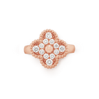 18K Vintage Alhambra Diamonds Ring