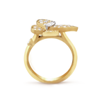 18K Two Butterfly Ring