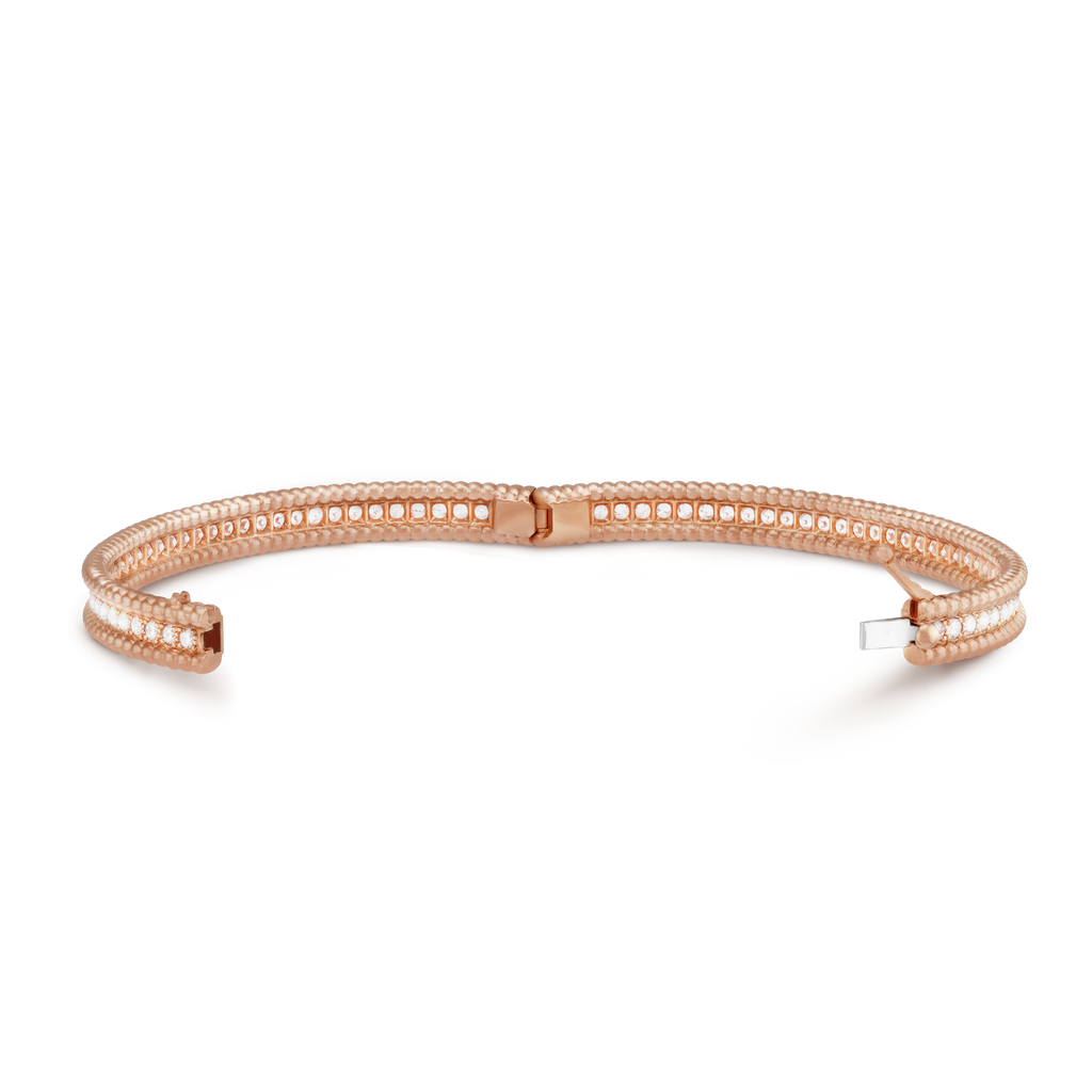 18K Perl̩e Diamonds One Row Bracelet