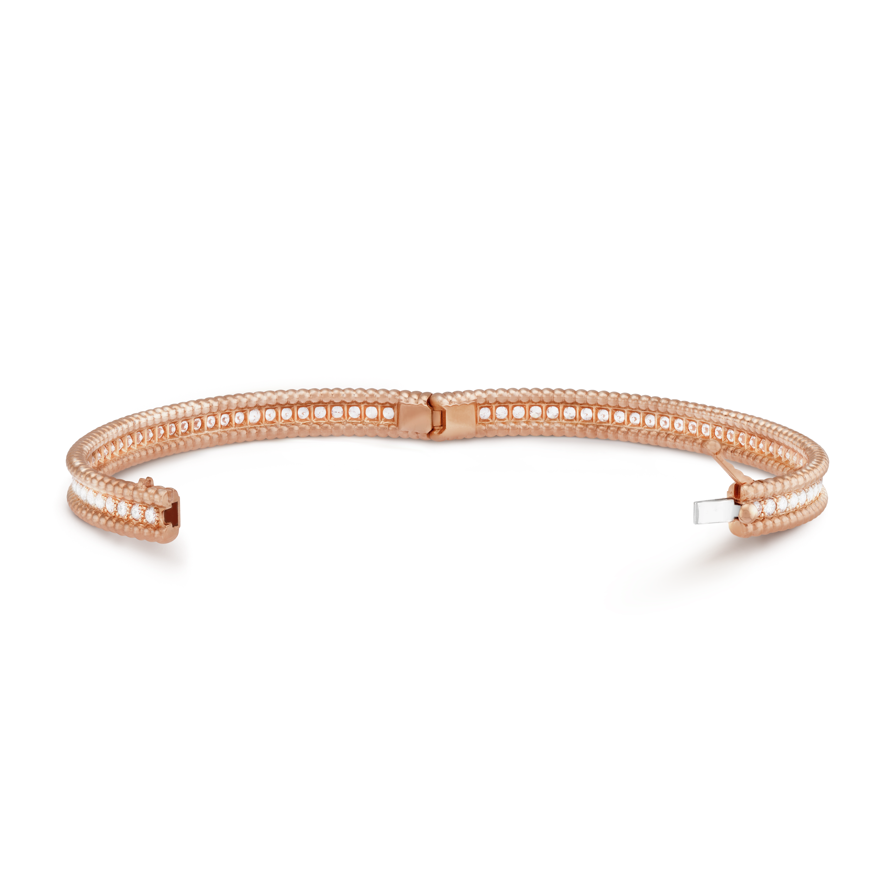 18K Perl̩e Diamonds One Row Bracelet