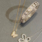 18K Two Butterfly Necklace