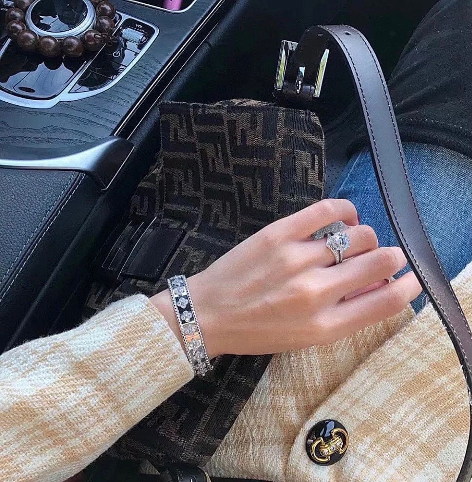 18K Perl̩e Clovers Bracelet