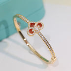18K T Fleur De Lis Bracelet