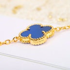 18K Vintage Alhambra Agate 10 Motifs Necklace