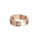 18K Love Wedding Three Diamonds Ring