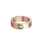 18K Love Wedding Three Diamonds Ring